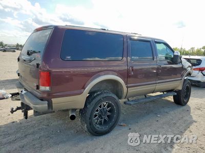 Trzecie zdjęcie samochodu z tyłu: 2000 FORD EXCURSION LIMITED VIN:1FMSU43F2YEB85067 - miniatura