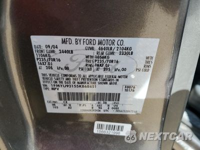 Zdjęcie 13 z 15 samochodu: 2005 FORD ESCAPE XLT VIN:1FMYU93155KB68451 - miniatura