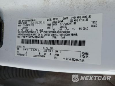 Zdjęcie 12 z 15 samochodu: 2018 FORD F150 SUPERCREW VIN:1FTEW1EPXJKC23877 - miniatura