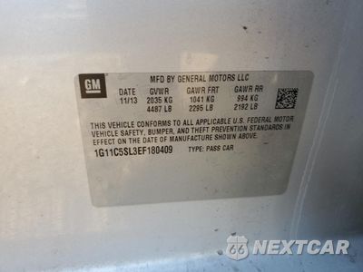 Zdjęcie 12 z 12 samochodu: 2014 CHEVROLET MALIBU 1LT VIN:1G11C5SL3EF180409 - miniatura