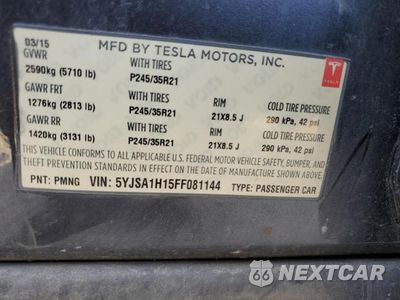 Zdjęcie 12 z 12 samochodu: 2015 TESLA DONATION VIN:5YJSA1H15FF081144 - miniatura