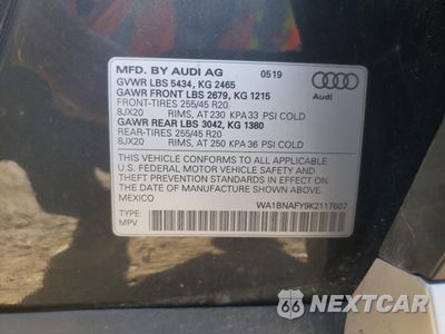 Zdjęcie 14 z 15 samochodu: 2019 AUDI Q5 PREMIUM PLUS VIN:WA1BNAFY9K2117607 - miniatura