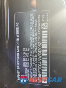 Zdjęcie 12 z 12 samochodu: 2022 BMW Z4 SDRIVE30I VIN:WBAHF3C04NWX42062 - miniatura