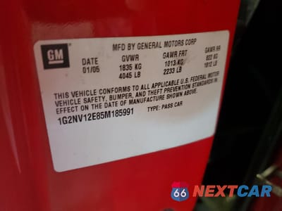 Zdjęcie 12 z 12 samochodu: 2005 PONTIAC GRAND AM GT1 VIN:1G2NV12E85M185991 - miniatura