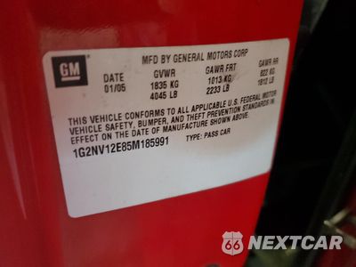 Zdjęcie 12 z 12 samochodu: 2005 PONTIAC GRAND AM GT1 VIN:1G2NV12E85M185991 - miniatura