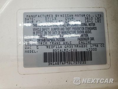 Zdjęcie 12 z 12 samochodu: 2013 NISSAN SENTRA S VIN:3N1AB7AP9DL757235 - miniatura