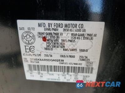 Zdjęcie 13 z 13 samochodu: 2013 FORD EXPLORER POLICE INTERCEPTOR VIN:1FM5K8AR5DGA02539 - miniatura