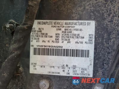 Zdjęcie 14 z 14 samochodu: 2016 FORD F59 VIN:1F65F5KY8G0A02502 - miniatura