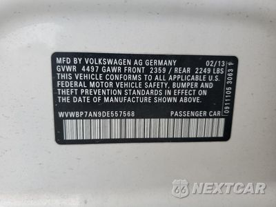 Zdjęcie 12 z 14 samochodu: 2013 VOLKSWAGEN CC SPORT VIN:WVWBP7AN9DE557568 - miniatura