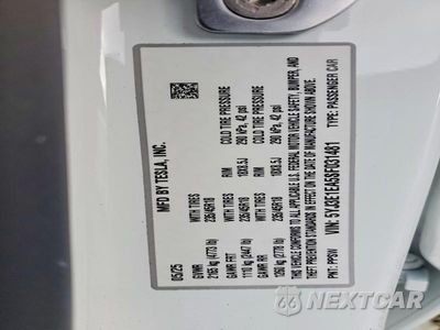 Zdjęcie 12 z 12 samochodu: 2025 TESLA MODEL 3 VIN:5YJ3E1EA5SF031481 - miniatura