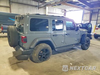 Trzecie zdjęcie samochodu z tyłu: 2021 JEEP WRANGLER UNLIMITED SAHARA VIN:1C4HJXEN4MW812160 - miniatura