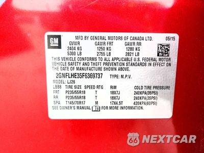 Zdjęcie 14 z 14 samochodu: 2015 CHEVROLET EQUINOX LTZ VIN:2GNFLHE35F6369737 - miniatura