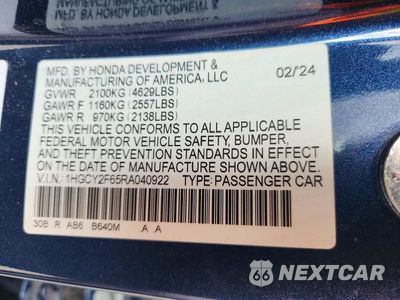 Zdjęcie 13 z 13 samochodu: 2024 HONDA ACCORD HYBRID EXL VIN:1HGCY2F65RA040922 - miniatura