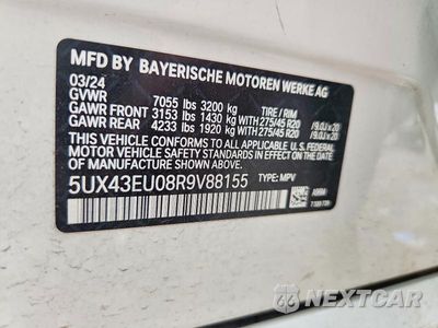 Zdjęcie 12 z 12 samochodu: 2024 BMW X5 XDRIVE50E VIN:5UX43EU08R9V88155 - miniatura