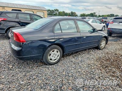 Trzecie zdjęcie samochodu z tyłu: 2001 HONDA CIVIC VIN:1HGES16591L062345 - miniatura