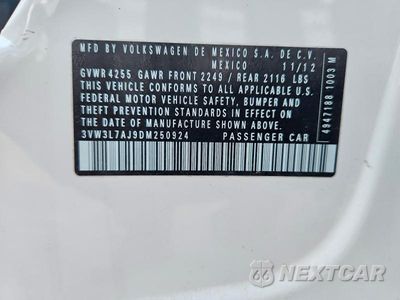 Zdjęcie 12 z 12 samochodu: 2013 VOLKSWAGEN JETTA TDI VIN:3VW3L7AJ9DM250924 - miniatura