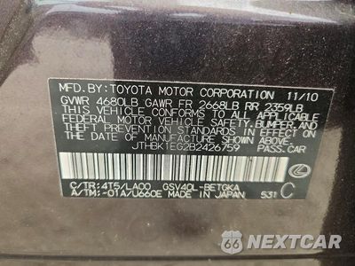 Zdjęcie 12 z 12 samochodu: 2011 LEXUS ES 350 VIN:JTHBK1EG2B2426759 - miniatura