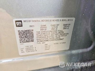 Zdjęcie 13 z 13 samochodu: 2024 CHEVROLET EQUINOX RS VIN:3GNAXMEGXRS153947 - miniatura