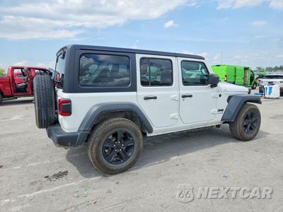 Trzecie zdjęcie samochodu z tyłu: 2022 JEEP WRANGLER UNLIMITED SPORT VIN:1C4HJXDN7NW276906 - miniatura