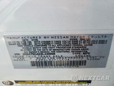Zdjęcie 13 z 13 samochodu: 2025 NISSAN KICKS SV VIN:3N8AP6CA6SL440998 - miniatura