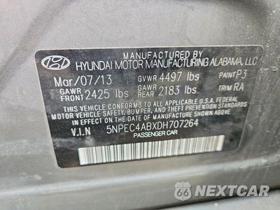 Zdjęcie 12 z 12 samochodu: 2013 HYUNDAI SONATA LIMITED 2.0T VIN:5NPEC4ABXDH707264 - miniatura