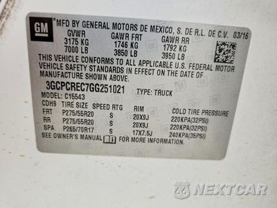 Zdjęcie 12 z 12 samochodu: 2016 CHEVROLET SILVERADO C1500 LT VIN:3GCPCREC7GG251021 - miniatura