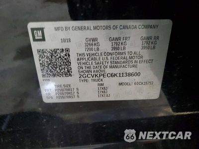 Zdjęcie 13 z 13 samochodu: 2019 CHEVROLET SILVERADO LD K1500 LT VIN:2GCVKPEC6K1138600 - miniatura
