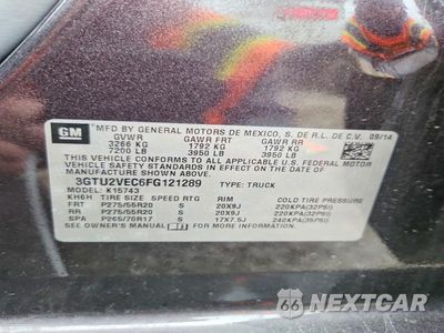 Zdjęcie 13 z 13 samochodu: 2015 GMC SIERRA K1500 SLT VIN:3GTU2VEC6FG121289 - miniatura