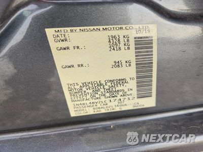 Zdjęcie 12 z 12 samochodu: 2020 NISSAN ALTIMA S VIN:1N4BL4BV2LC174712 - miniatura