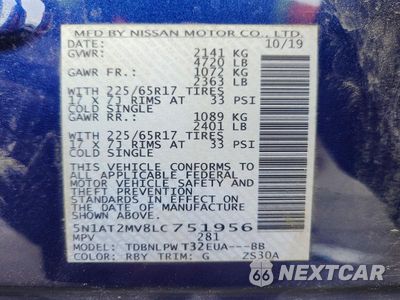 Zdjęcie 14 z 14 samochodu: 2020 NISSAN ROGUE S VIN:5N1AT2MV8LC751956 - miniatura