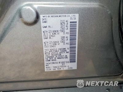 Zdjęcie 13 z 13 samochodu: 2016 NISS ROGUE SELE VIN:5N1AT2MV2GC858216 - miniatura