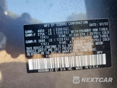 Zdjęcie 13 z 13 samochodu: 2022 SUBARU OUTBACK PREMIUM VIN:4S4BTAFCXN3267848 - miniatura