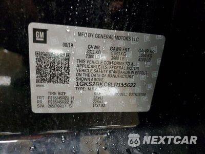 Zdjęcie 14 z 14 samochodu: 2020 GMC YUKON SLT VIN:1GKS2BKC8LR155633 - miniatura