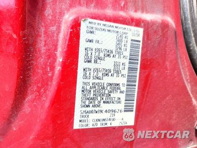 Zdjęcie 12 z 12 samochodu: 2009 SUZUKI EQUATOR RMZ-4 VIN:5Z6AD07W39C409626 - miniatura