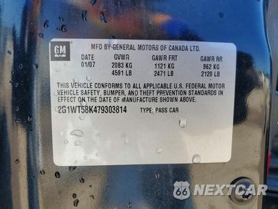 Zdjęcie 12 z 12 samochodu: 2007 CHEVROLET IMPALA LT VIN:2G1WT58K479303814 - miniatura