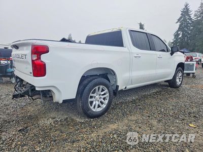 Trzecie zdjęcie samochodu z tyłu: 2021 CHEVROLET SILVERADO K1500 LT VIN:1GCUYDED8MZ391364 - miniatura