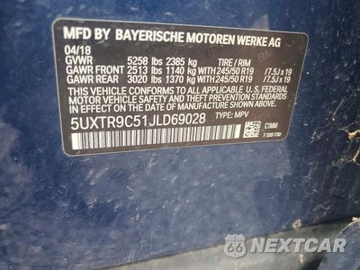 Zdjęcie 13 z 13 samochodu: 2018 BMW X3 XDRIVE30I VIN:5UXTR9C51JLD69028 - miniatura