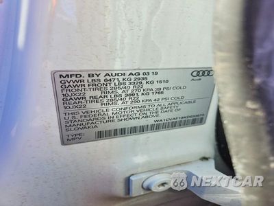 Zdjęcie 13 z 13 samochodu: 2019 AUDI Q8 PRESTIGE VIN:WA1CVAF19KD033573 - miniatura