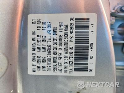 Zdjęcie 12 z 12 samochodu: 2012 HONDA ACCORD SE VIN:1HGCP2F67CA016437 - miniatura