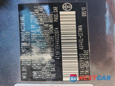 Zdjęcie 12 z 12 samochodu: 2010 TOYOTA CAMRY VIN:4T1BF3EK4AU022074 - miniatura