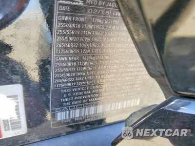 Zdjęcie 13 z 13 samochodu: 2018 JAGUAR F-PACE R - SPORT VIN:SADCL2FX3JA202822 - miniatura