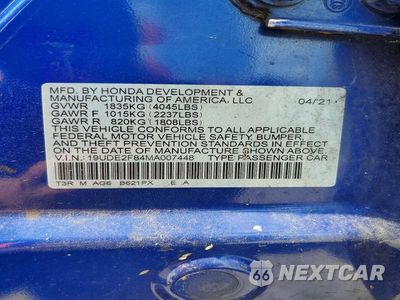 Zdjęcie 12 z 12 samochodu: 2021 ACURA ILX PREMIUM A-SPEC VIN:19UDE2F84MA007448 - miniatura