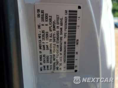 Zdjęcie 12 z 12 samochodu: 2009 HONDA ACCORD EXL VIN:1HGCS22829A002198 - miniatura