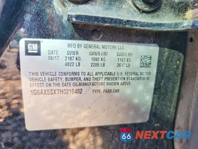 Zdjęcie 12 z 12 samochodu: 2017 CADILLAC CTS LUXURY VIN:1G6AX5SX7H0216482 - miniatura
