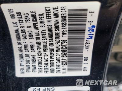 Zdjęcie 13 z 13 samochodu: 2009 HONDA CIVIC LX VIN:19XFA16529E037796 - miniatura