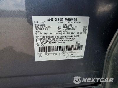Zdjęcie 13 z 13 samochodu: 2021 FORD EDGE SE VIN:2FMPK3G92MBA63406 - miniatura