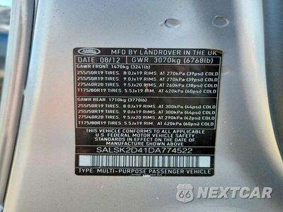 Zdjęcie 13 z 13 samochodu: 2013 LAND ROVER RANGE ROVER SPORT HSE LUXURY VIN:SALSK2D41DA774522 - miniatura