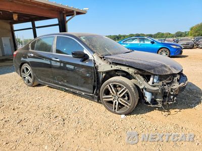 Czwarte zdjęcie samochodu z boku: 2017 HONDA ACCORD SPORT VIN:1HGCR2F51HA283498 - miniatura