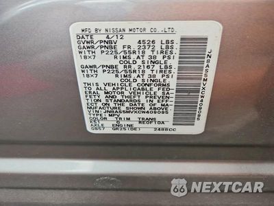 Zdjęcie 13 z 13 samochodu: 2012 NISSAN ROGUE S VIN:JN8AS5MVXCW409095 - miniatura