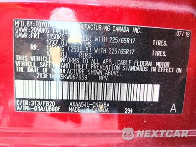 Zdjęcie 14 z 14 samochodu: 2019 TOYOTA RAV4 LE VIN:2T3F1RFV9KW067659 - miniatura